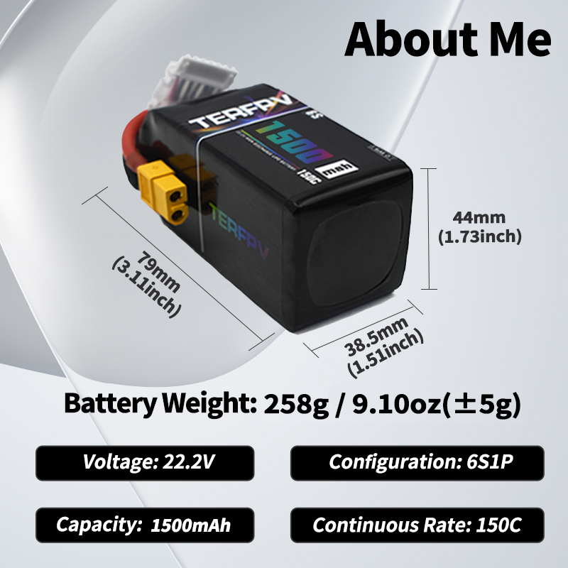 TERFPV Lipo Pil 6S 22.2V 1300/ - Drone Battery Plate incelemesi ve fiyatı
