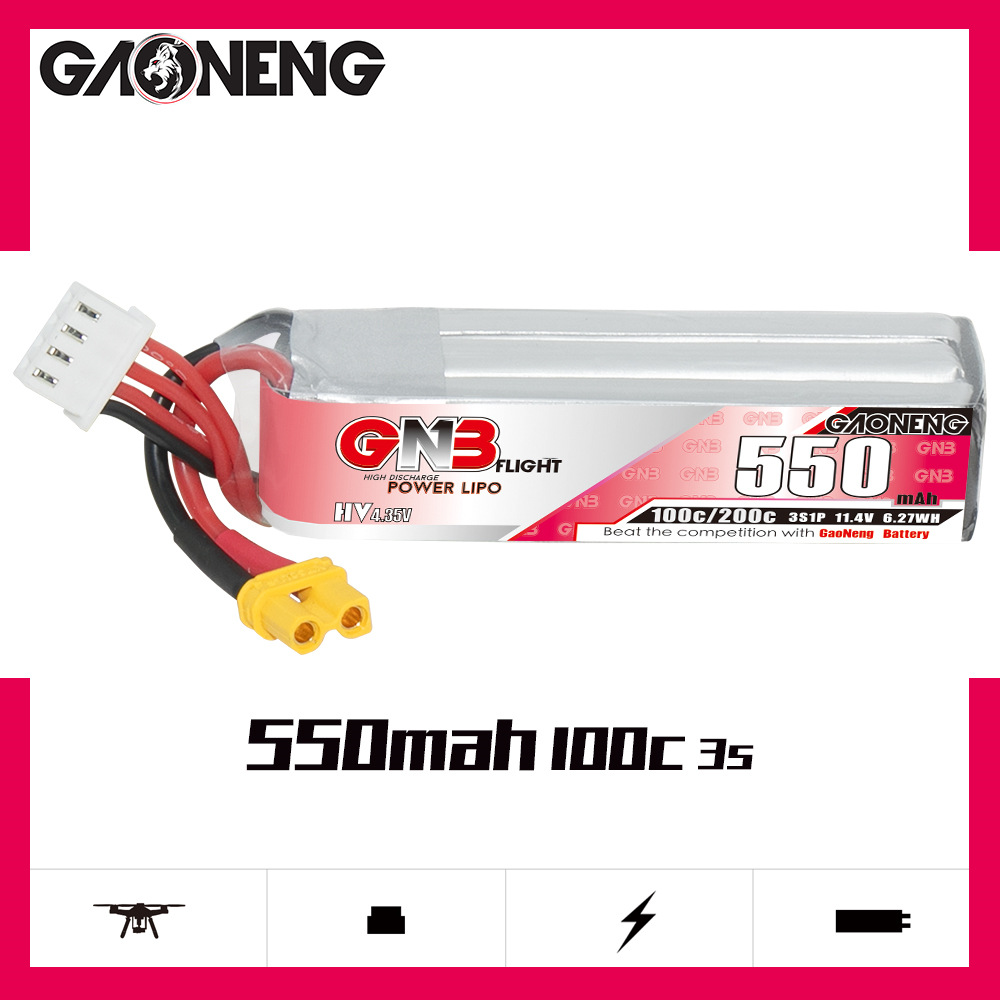GNB HV 11.4V 550mAh 100C/200C  - Drone Battery 3S incelemesi ve fiyatı