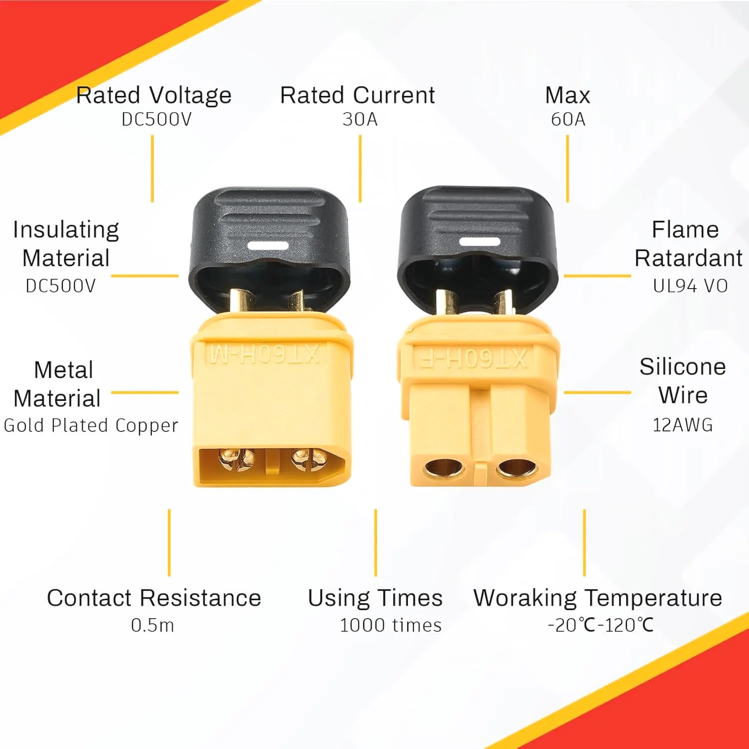 XT60 Konnektör Fişi, Kılıflı D - Drone Battery Connector incelemesi ve fiyatı