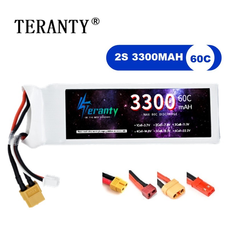 2S 7.4V LiPo Pil 3300mAh 60C A - Drone Battery Connector incelemesi ve fiyatı