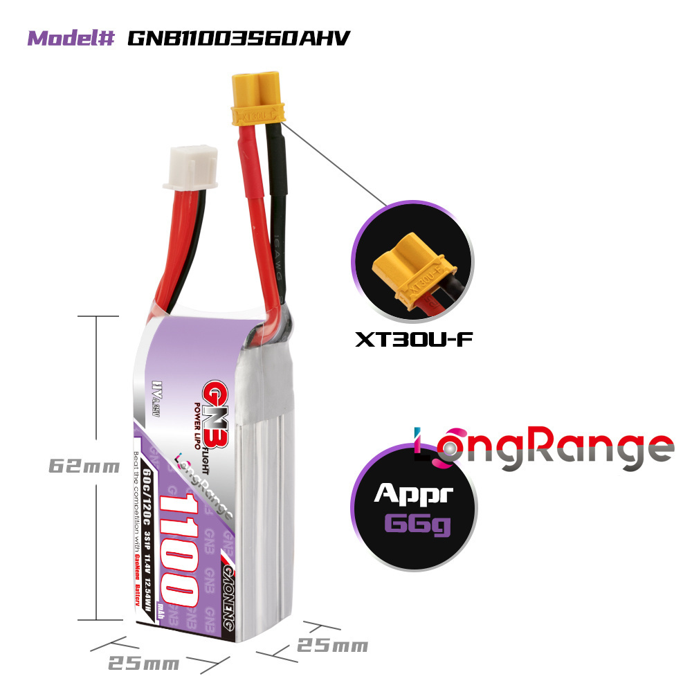 GNB 1100 mAh 2 S 3 S 4 S 6 S 6 - Drone Battery 3S incelemesi ve fiyatı
